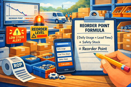 Reorder Point Formula: The Simple Calculation for Stockrooms and Service Trucks