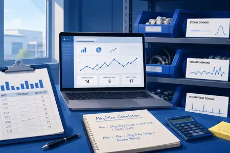 How Much Usage Data Do You Need to Set Accurate Min/Max Levels for Point-of-Use Inventory?